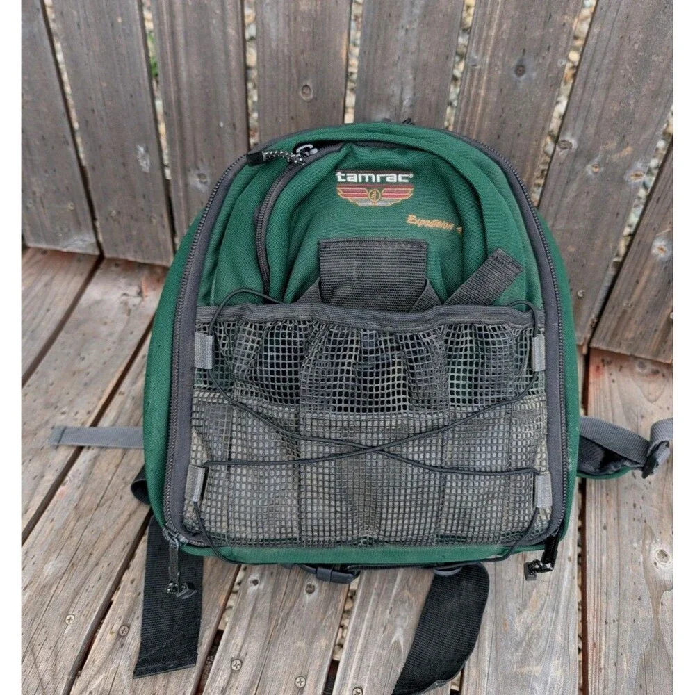 Tamrac Expedition 4 Camera Backpack DSLR Bag Green Padded Adjustable Dividers